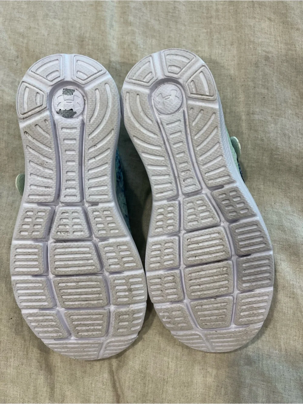 Under Armour Kids Mint & Teal Patterned Athletic Sneakers